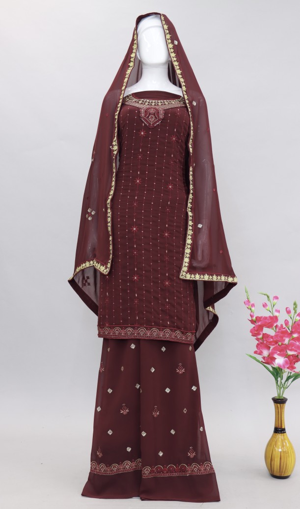 Carmine Maroon Salwar Suit