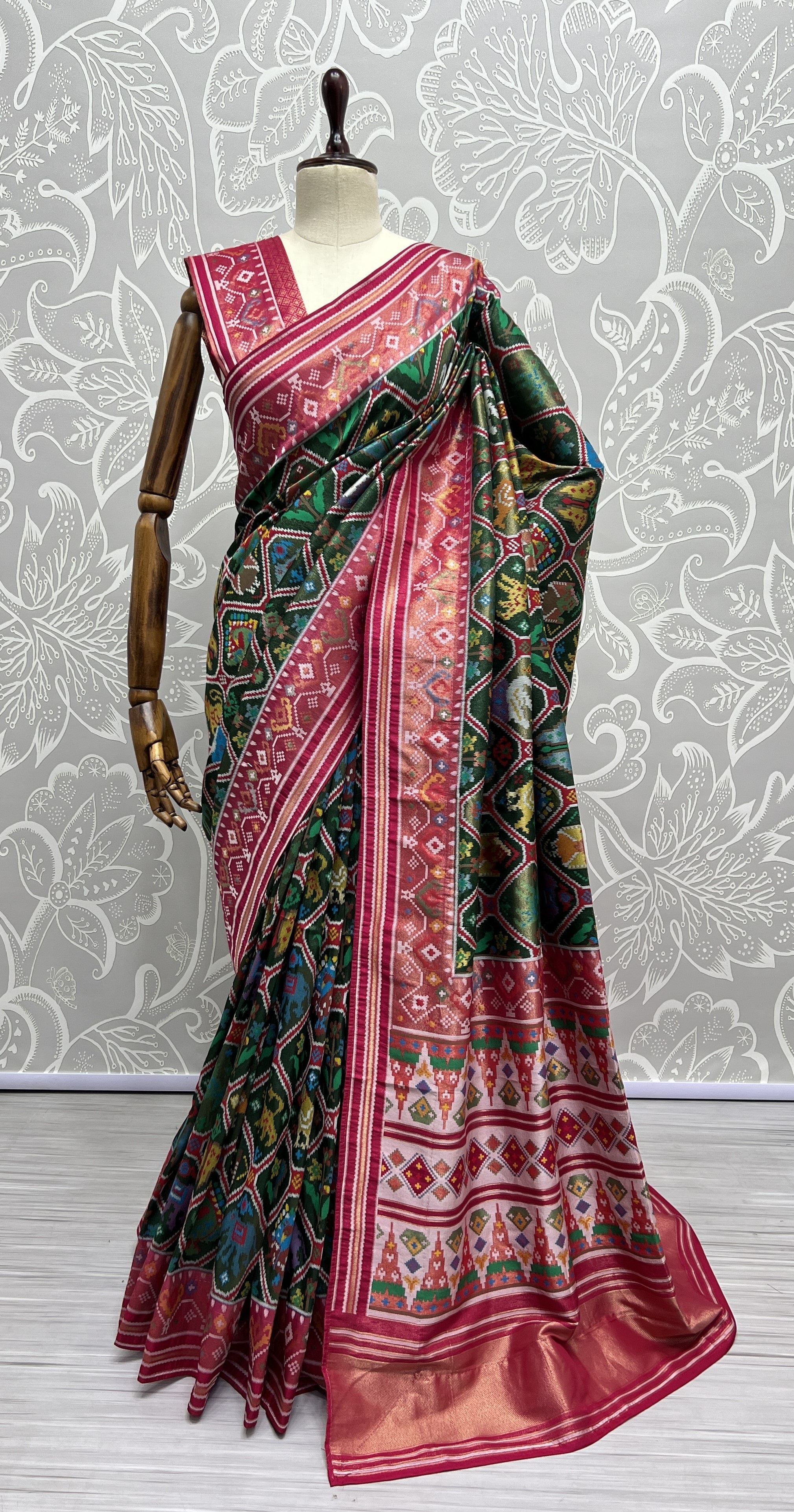 Party Wear Premium Pure Patola Silk Saree