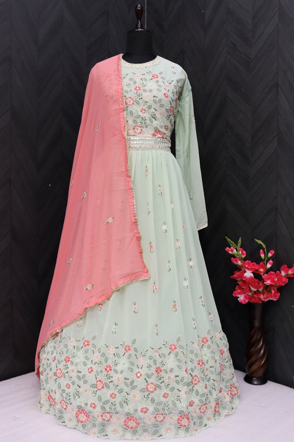 FAUX GEORGETTE GOWN