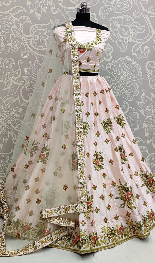 Cream Lehenga