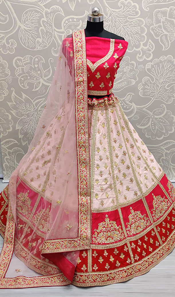  Pink Fabulous Zarkan Lehengacholi 