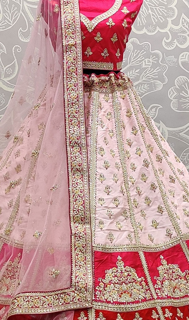  Pink Fabulous Zarkan Lehengacholi 